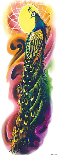 OBS! SE STORLEK! Tillfällig Tatuering - 46 x 17 cm - påfgåel