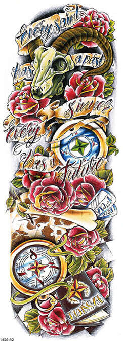 OBS! SE STORLEK! Tillfällig Tatuering - 46 x 17 cm - Every saint