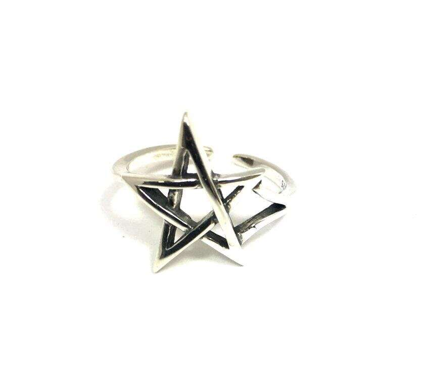 Äkta silverring, S925, Stjärna