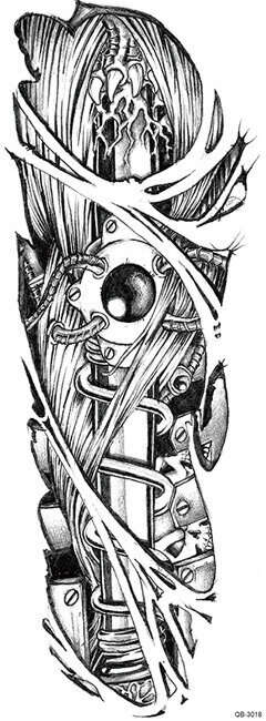 OBS STORLEK - 46 x 17 CM - Tatuering - bionic