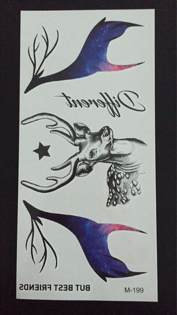 Tillfällig Tatuering 19 x 9cm - hjortar