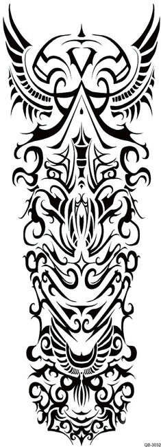 OBS STORLEK - 46 x 17 CM - Tatuering - tribal