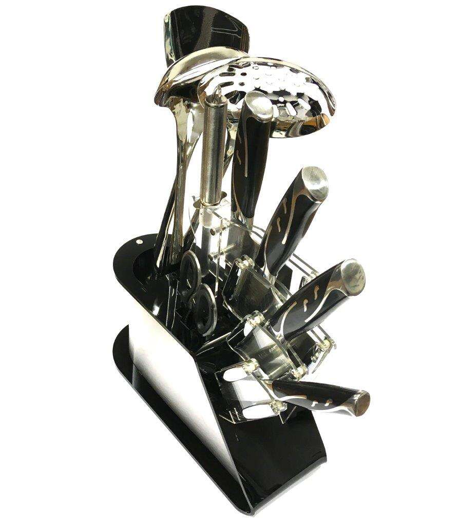 Knivset 10 delar - köksknivar block sax mm