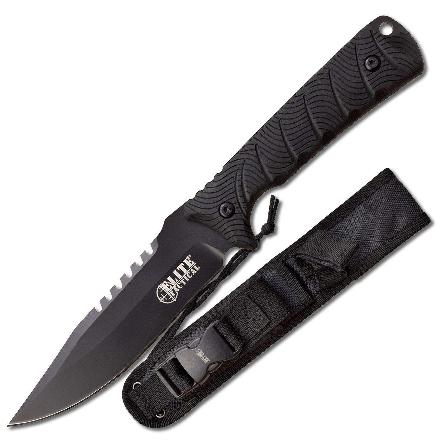 Elite Tactical - FIX005BK - Backdraft Kniv med fast blad