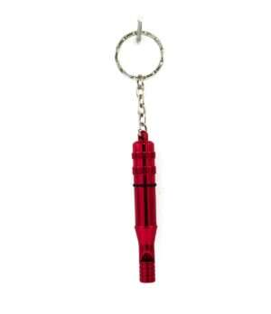 Whistle key ring Red - hidden storage