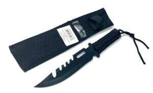 Kniv - överlevnadskniv 29cm svart