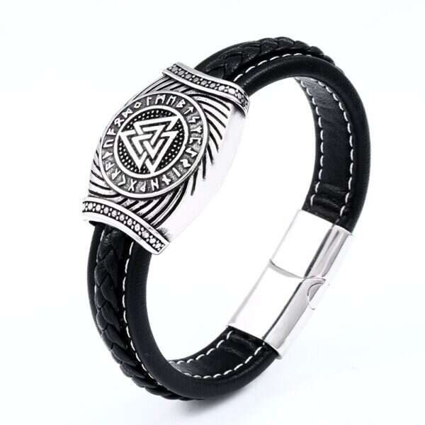 Armband - Nordisk mytologi - Valknut med runor