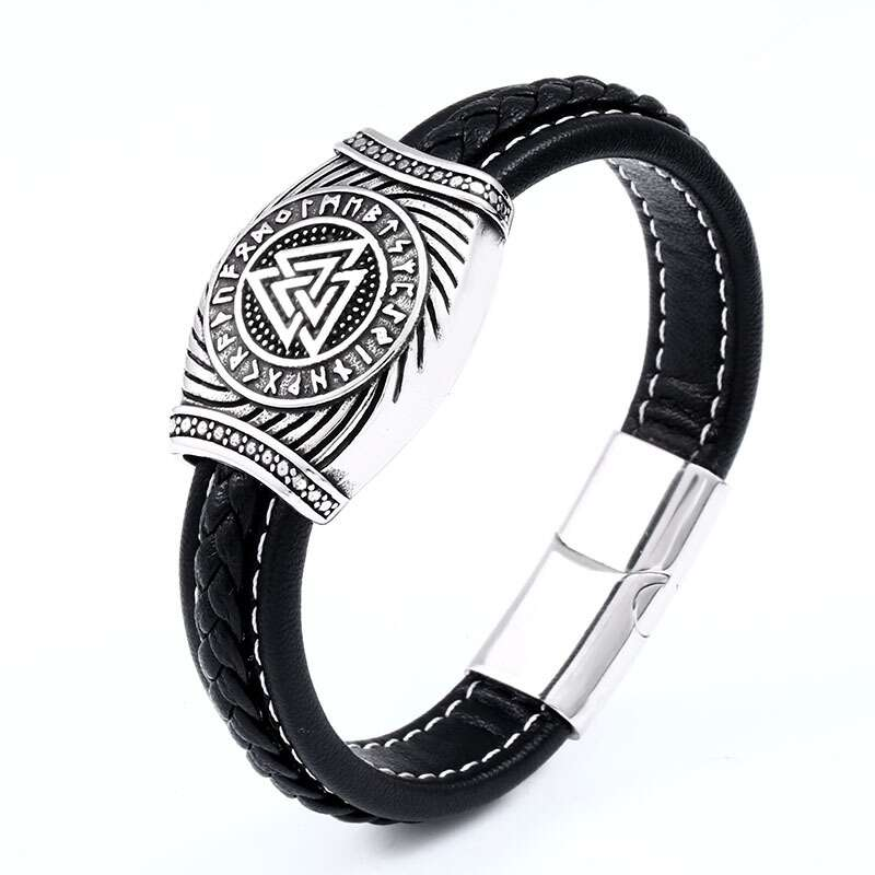Armband - Nordisk mytologi - Valknut med runor