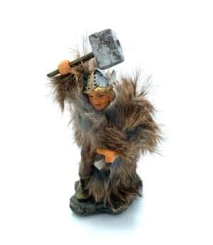 Viking krigare handmålad figur Hammare