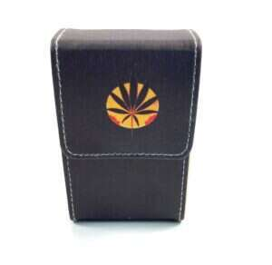 Belt Cigarette case - Brun löv sol