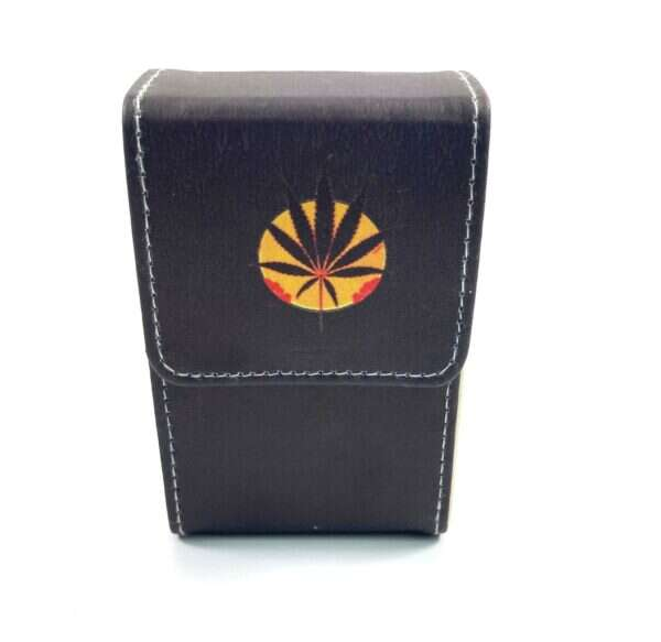 Belt Cigarette case - Brun löv sol