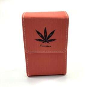Belt Cigarette case - Persikefärgad / Orange löv