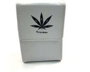 Belt Cigarette case - Vit löv