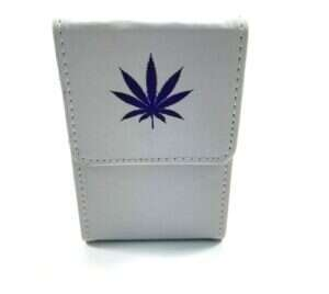 Belt Cigarette case - Vit löv