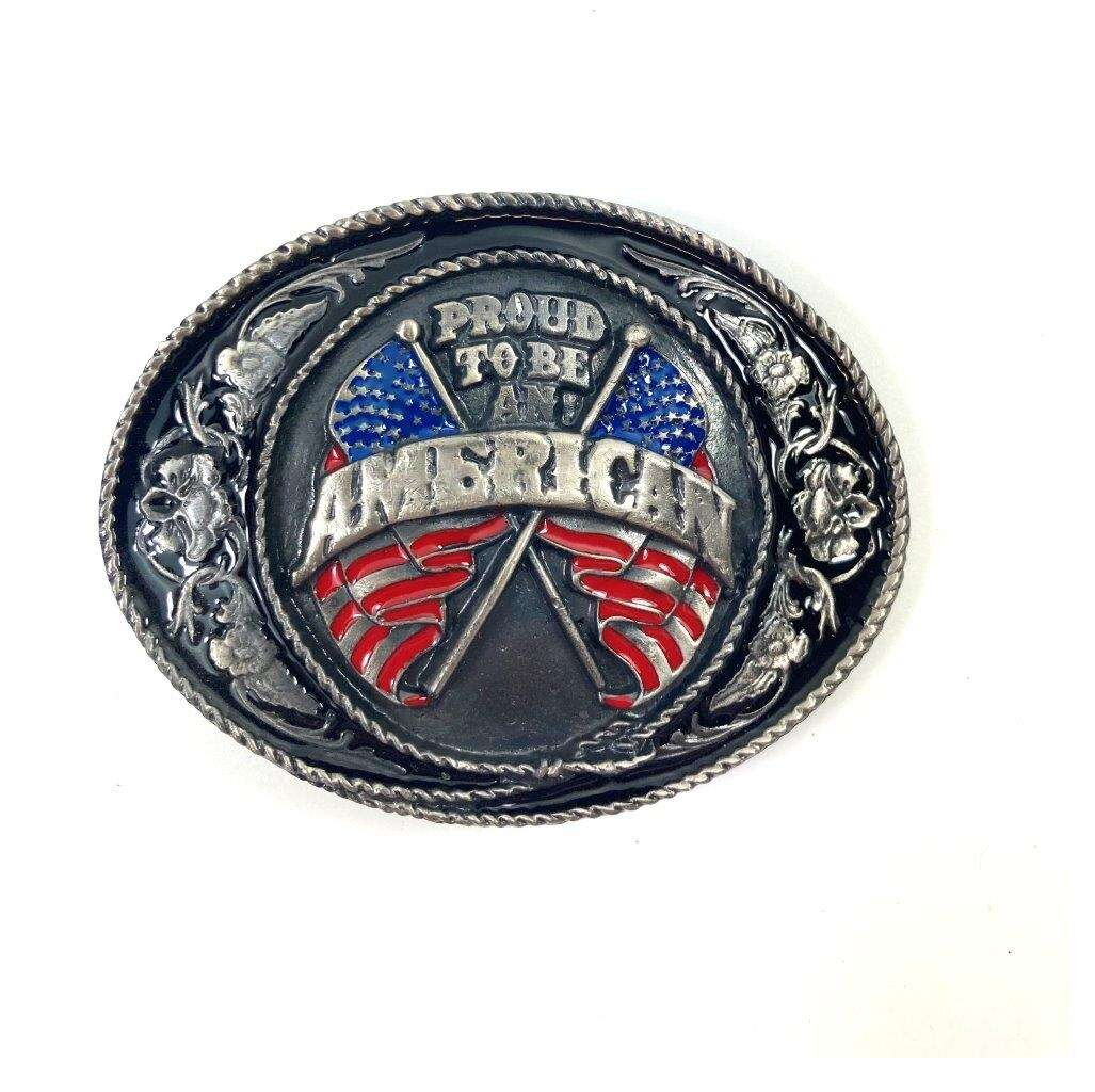 Bältesspänne - Proud American flaggor