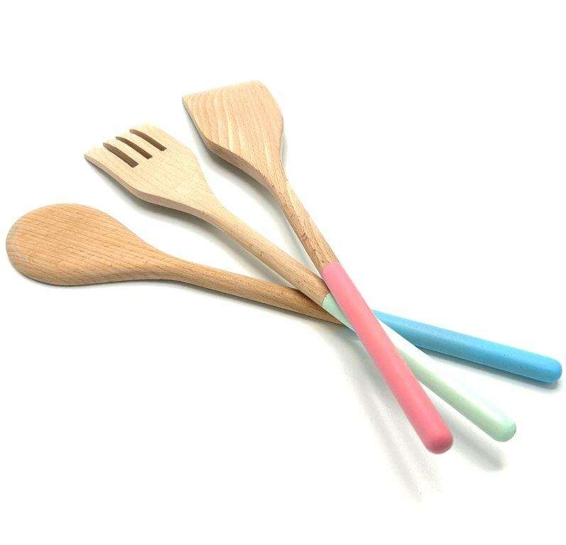 Köksverktyg i trä 3-pack