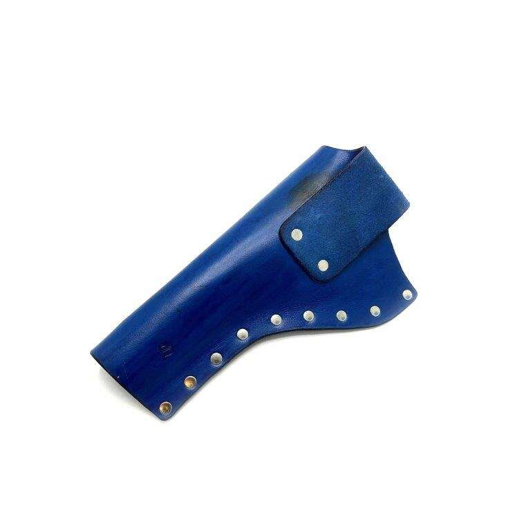 JJ Custom Works - Colt .45 Peacemaker Hölster - Höger - 4.75" - Blå - Plain - Nickelnitar