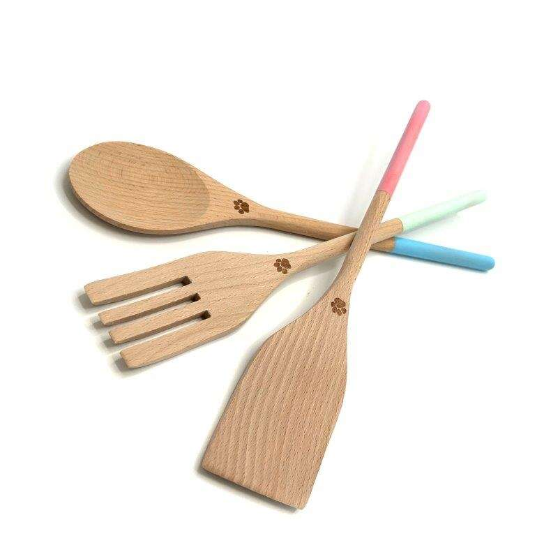 Köksverktyg i trä 3-pack
