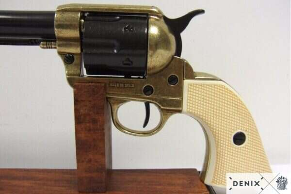 CAL.45 Peacemaker revolver replika 12", USA 1873 Svart och mässing