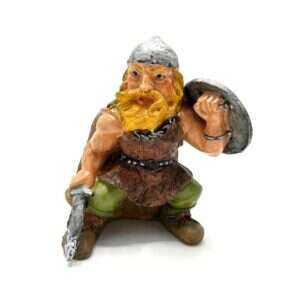 Viking Krigare med svärd och sköld