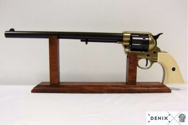 CAL.45 Peacemaker revolver replika 12", USA 1873 Svart och mässing