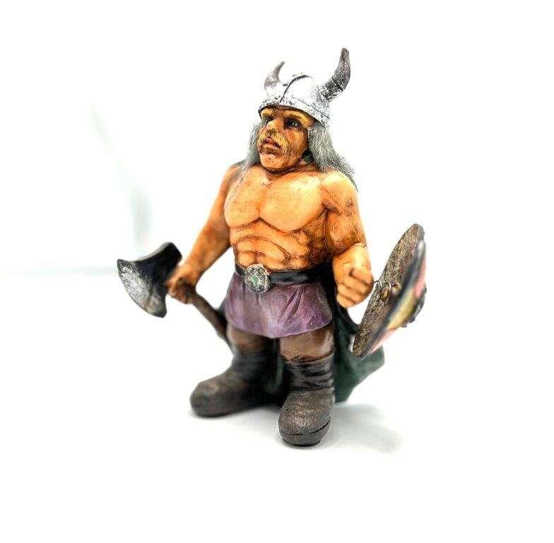 Viking Krigare med yxa och sköld