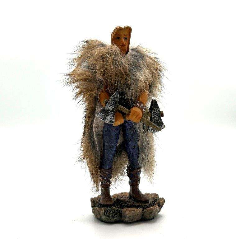 Viking Krigare med yxor Pälsklädd