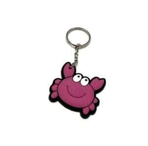 Nyckelring med sött färgglad krabba