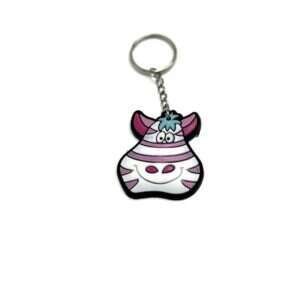 Nyckelring med söt färgglad kossa