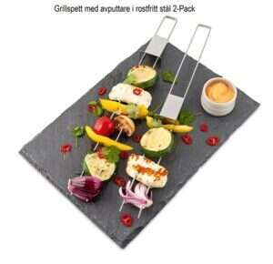Grillspett med avputtare 2-pack