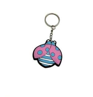 Nyckelring med söt färgglad nyckelpiga