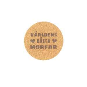 Glasunderlägg - Världens bästa morfar