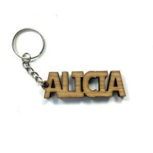 Nyckelring i trä - Alicia
