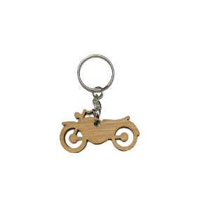 Nyckelring i trä - Motorcykel