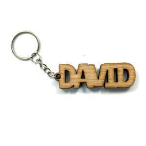 Nyckelring i trä - David