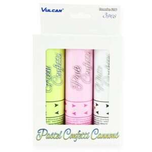 Konfetti-Kanon - 3-pack - pastellfärger