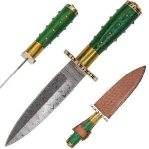 Old Ram - Handmade Real Damascus Fixed Blade Dagger - DM-OR-541