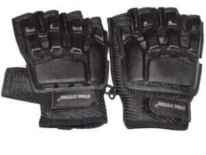 STRIKE Fingerless Gloves with Knuckle Protector - Black