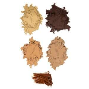 ANAREUS Pack of 3D Max-SilkLeaf Camouflage Leaves, 60 Pcs - Brown