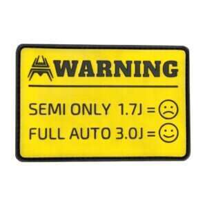 ANAREUS VELCRO Warning patch SEMI ONLY / FULL-AUTO - Yellow