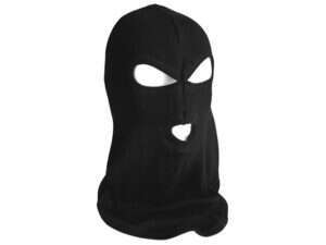 Hood with 3 holes COTTON BLACK