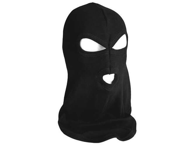 Hood with 3 holes COTTON BLACK