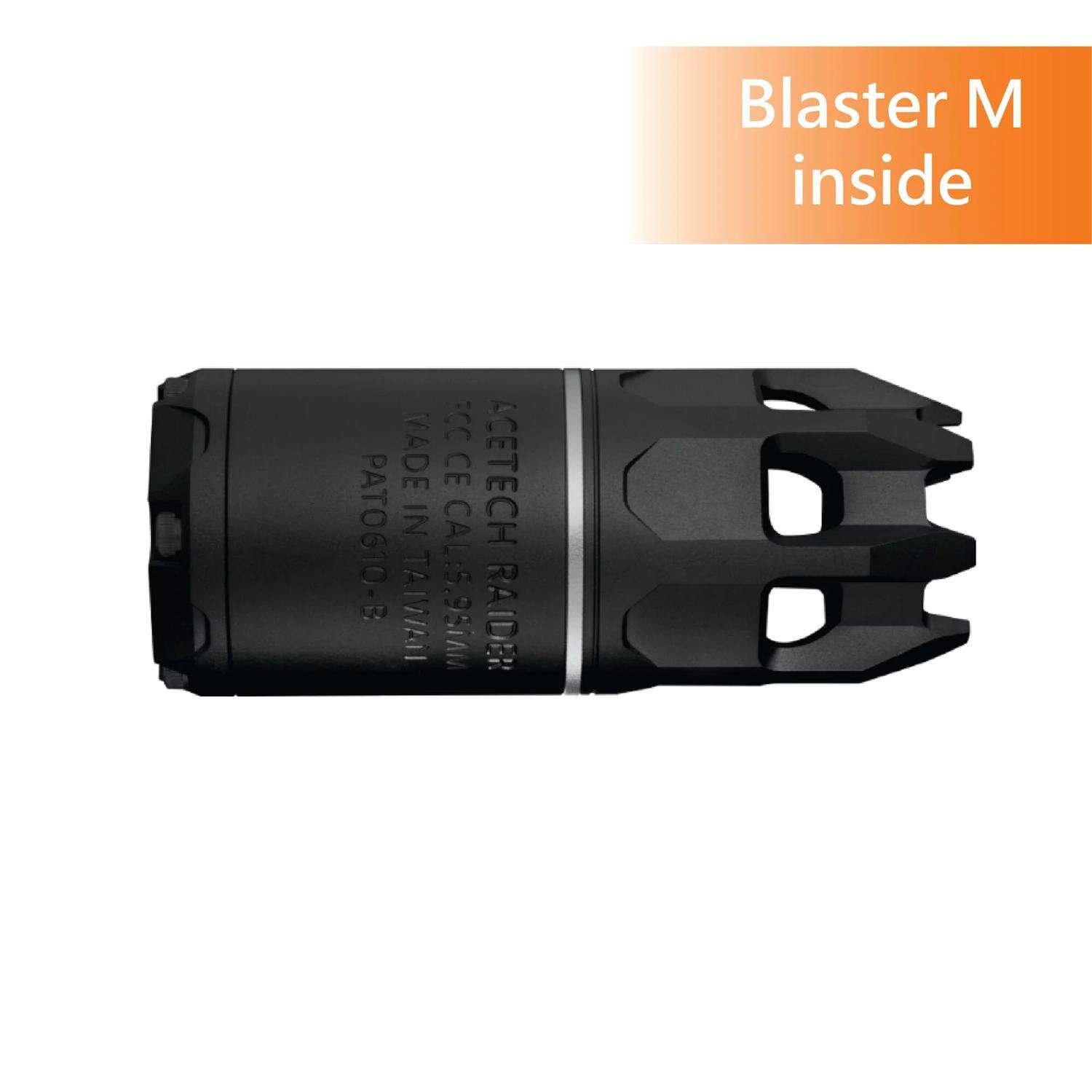 AceTech RAIDER Tracer Suppressor with Muzzle Flame (BLASTER M) - Black
