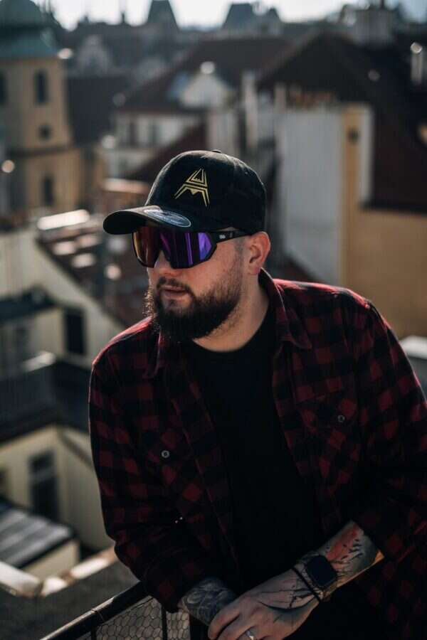 FLEXFIT Cap ANAREUS Spider logo yellow - Multicam BLACK(R)