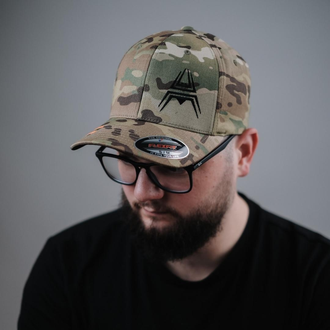 FLEXFIT Cap ANAREUS Spider logo black - Multicam(R)
