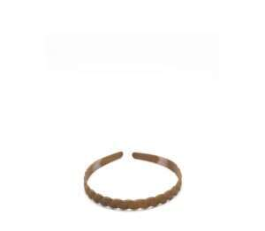 Diadem. Kakhi beige flätat.