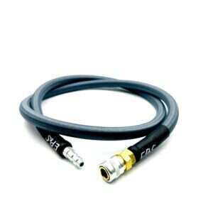 EPeS HPA S a F Braided Hose, 100cm, QD Foster - Steel Gray