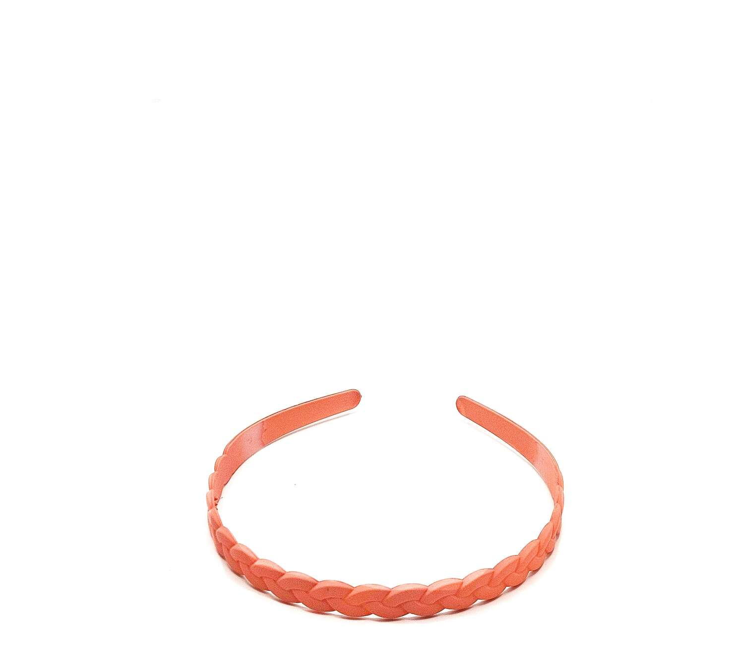 Diadem Rosa flätat.