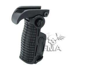 FMA Adjustable Folding Grip FGGK-S on RIS Rail - Black