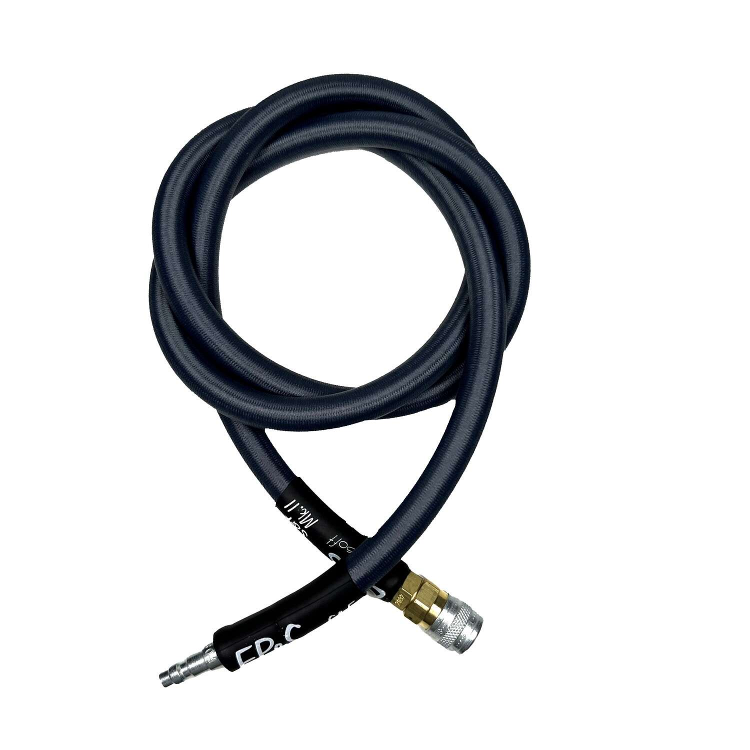 EPeS HPA S a F Braided Hose, 115cm, QD Foster - Grey